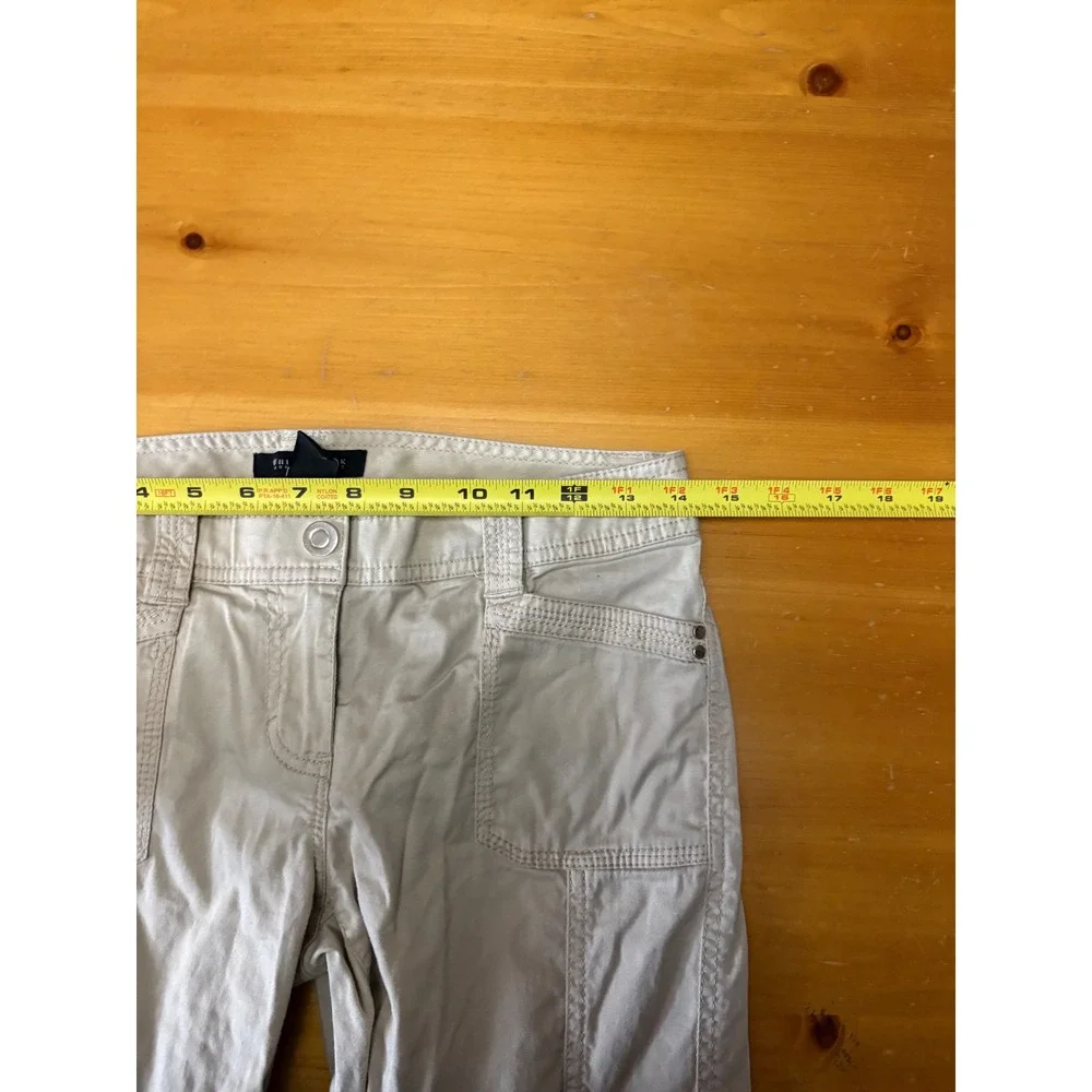 White House Black Market Womens Tan Khaki Cargo Crop Leg Pants Size 00 Utility - Picture 5 of 6